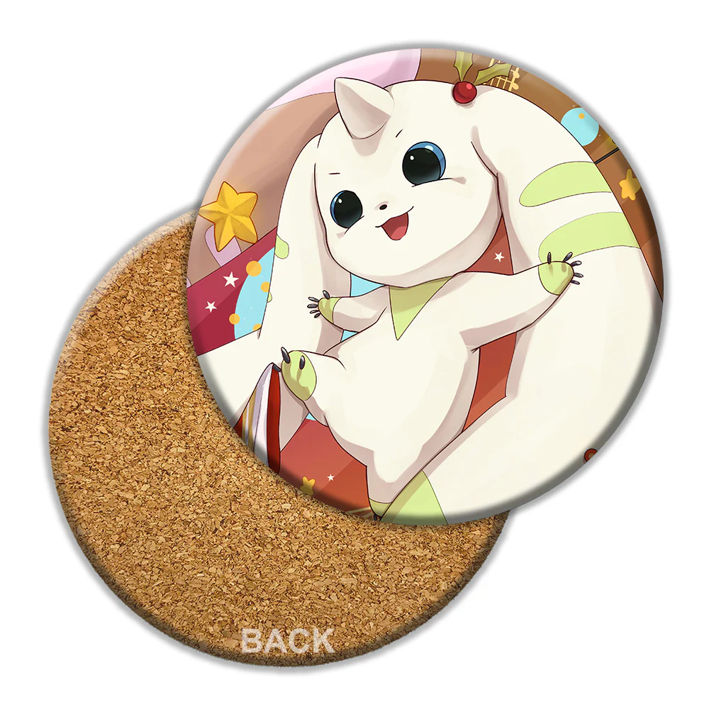 Terriermon Xmas Celebrations Ceramic Coaster