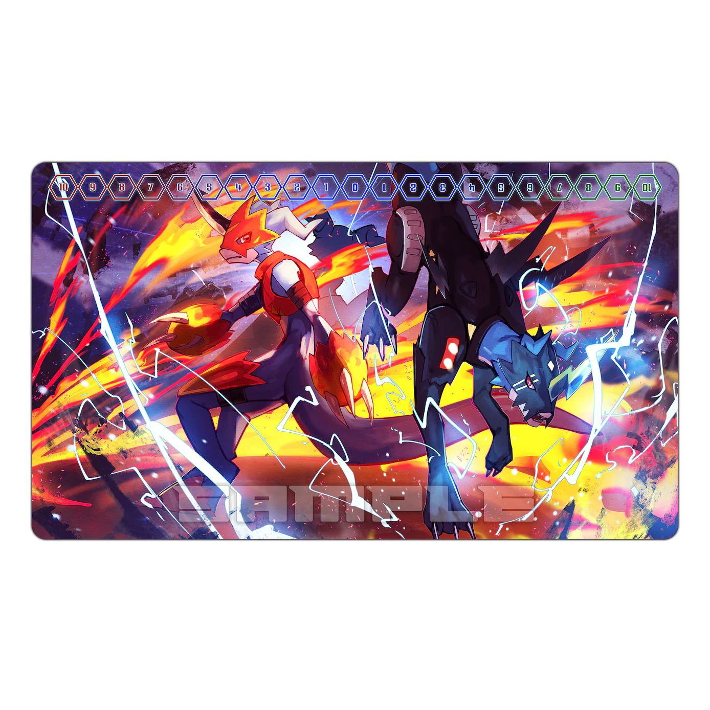 V-Armor Fire & Thunder TCG Playmat - Image 2