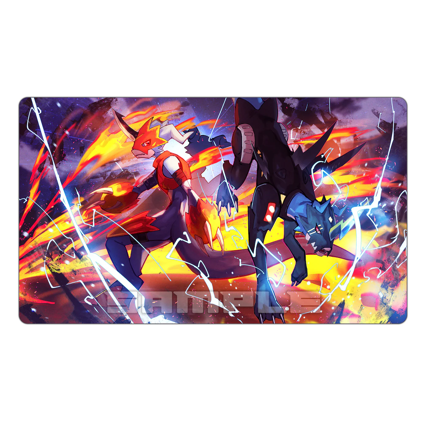 V-Armor Fire & Thunder TCG Playmat - Image 3